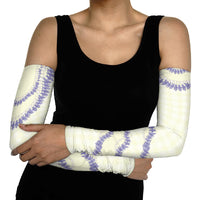 Hawaii Honohono Palaka Motifs Arm Sleeves Hawaiian Orchid Lei