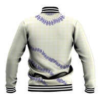 Hawaii Honohono Palaka Motifs Baseball Jacket Hawaiian Orchid Lei