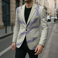 Hawaii Honohono Palaka Motifs Blazer Hawaiian Orchid Lei