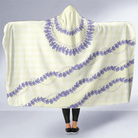 Hawaii Honohono Palaka Motifs Hooded Blanket Hawaiian Orchid Lei