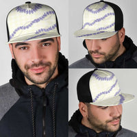 Hawaii Honohono Palaka Motifs Mesh Trucker Cap Hawaiian Orchid Lei