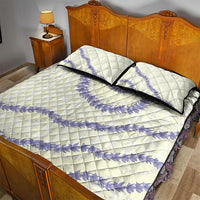 Hawaii Honohono Palaka Motifs Quilt Bed Set Hawaiian Orchid Lei