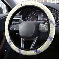 Hawaii Honohono Palaka Motifs Steering Wheel Cover Hawaiian Orchid Lei