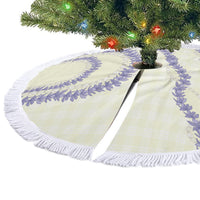Hawaii Honohono Palaka Motifs Tree Skirt Hawaiian Orchid Lei