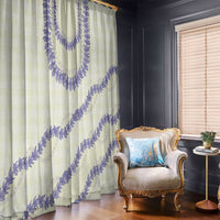 Hawaii Honohono Palaka Motifs Window Curtain Hawaiian Orchid Lei