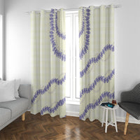 Hawaii Honohono Palaka Motifs Window Curtain Hawaiian Orchid Lei