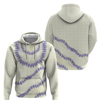Hawaii Honohono Palaka Motifs Zip Hoodie Hawaiian Orchid Lei