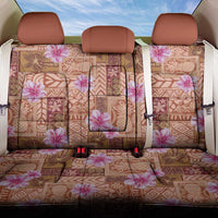 Orange Hawaii Hibiscus With Tropical Flowers Motifs Back Car Seat Cover LT14 One Size Orange - Polynesian Pride