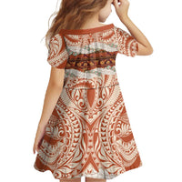 Aloha Hawaii Mikioi Lei Family Matching Off Shoulder Maxi Dress and Hawaiian Shirt Beige Tropical Flower Pattern - Polynesian Pride
