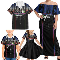 Mabuhay Philippines Festival Family Matching Off Shoulder Maxi Dress and Hawaiian Shirt Filipino Map Sampaguita Igorot Pattern LT14 - Polynesian Pride