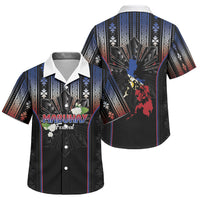 Mabuhay Philippines Festival Family Matching Off Shoulder Short Dress and Hawaiian Shirt Filipino Map Sampaguita Igorot Pattern LT14 Son's Shirt Black - Polynesian Pride