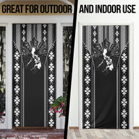 Mabuhay Philippines Festival Door Cover Filipino Map Black White Igorot Pattern LT14 - Polynesian Pride