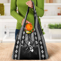 Mabuhay Philippines Festival Grocery Bag Filipino Map Black White Igorot Pattern LT14 - Polynesian Pride