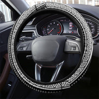 Mabuhay Philippines Festival Steering Wheel Cover Filipino Map Black White Igorot Pattern LT14 - Polynesian Pride