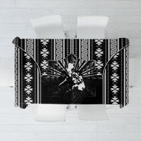 Mabuhay Philippines Festival Tablecloth Filipino Map Black White Igorot Pattern LT14 Black - Polynesian Pride