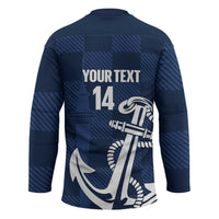 New Zealand Auckland Football Custom Hockey Jersey Navy Blue City Anchor Sky Tower Symbol LT14 - Polynesian Pride
