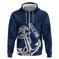 New Zealand Auckland Football Custom Hoodie Navy Blue City Anchor Sky Tower Symbol LT14 Zip Hoodie Navy Blue - Polynesian Pride