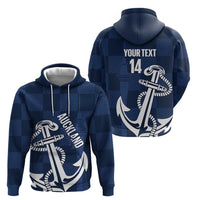 New Zealand Auckland Football Custom Zip Hoodie Navy Blue City Anchor Sky Tower Symbol LT14 - Polynesian Pride