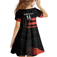 Custom New Caledonia Football Family Matching Off The Shoulder Long Sleeve Dress and Hawaiian Shirt Allez Les Cagous Polynesian Pattern LT14 - Polynesian Pride
