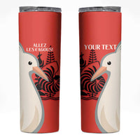 Custom Nouvelle-Caledonie Football Skinny Tumbler Allez Les Cagous Simple Style LT14 Red - Polynesian Pride
