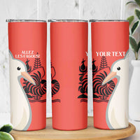 Custom Nouvelle-Caledonie Football Skinny Tumbler Allez Les Cagous Simple Style LT14 - Polynesian Pride