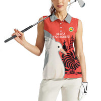 Custom Nouvelle-Caledonie Football Women Sleeveless Polo Shirt Allez Les Cagous Simple Style LT14 - Polynesian Pride