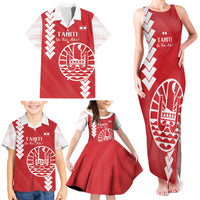 Custom Tahiti Football Family Matching Tank Maxi Dress and Hawaiian Shirt Go Toa Aito LT14 - Polynesian Pride