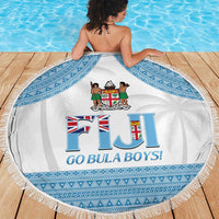 Custom Fiji Tapa Football Beach Blanket Go Bula Boy!