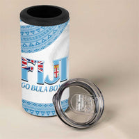 Custom Fiji Tapa Football 4 in 1 Can Cooler Tumbler Go Bula Boy!