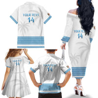 Custom Fiji Tapa Football Family Matching Off The Shoulder Long Sleeve Dress and Hawaiian Shirt Go Bula Boy! LT14 - Polynesian Pride