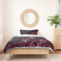 Pink Black Polynesia Floral Sea Turtle Bedding Set - Polynesian Pride