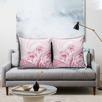 Pink White Polynesia Floral Sea Turtle Pillow Cover - Polynesian Pride