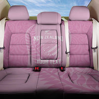 Custom New Zealand Silver Fern Rugby 2025 Back Car Seat Cover All Black Aotearoa Maori Pink LT14 One Size Pink - Polynesian Pride