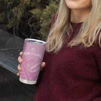 Custom New Zealand Silver Fern Rugby 2025 Tumbler Cup All Black Aotearoa Maori Pink LT14 - Polynesian Pride