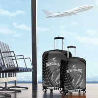 Custom New Zealand Silver Fern Rugby 2025 Luggage Cover Go Champions Aotearoa Maori Black LT14 - Polynesian Pride