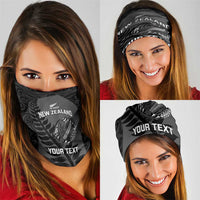 Custom New Zealand Silver Fern Rugby 2025 Neck Gaiter Go Champions Aotearoa Maori Black - Polynesian Pride