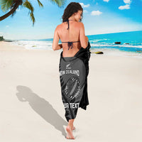 Custom New Zealand Silver Fern Rugby 2025 Sarong Go Champions Aotearoa Maori Black