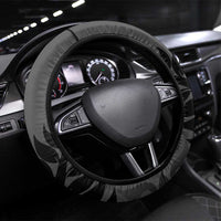 New Zealand Silver Fern Rugby 2025 Steering Wheel Cover Go Champions Aotearoa Maori Black LT14 Universal Fit Black - Polynesian Pride