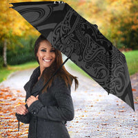 Custom New Zealand Silver Fern Rugby Umbrella All Black Maori Taniko Pattern LT14 - Polynesian Pride