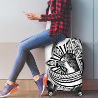 Philippines Eagle Sun Luggage Cover Filipino Agila Polynesian Tattoo Black Color
