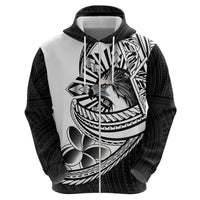 Philippines Eagle Sun Zip Hoodie Filipino Agila Polynesian Tattoo Black Color