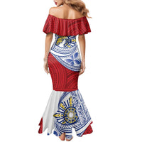Philippines Eagle Sun Mermaid Dress Filipino Agila Polynesian Tattoo Flag Color