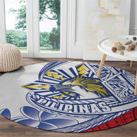Philippines Eagle Sun Round Carpet Filipino Agila Polynesian Tattoo Flag Color