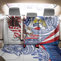 Filipino American History Month Back Car Seat Cover Philippines Agila USA Eagle Mix Flag