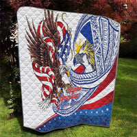 Filipino American History Month Quilt Philippines Agila USA Eagle Mix Flag LT14 - Polynesian Pride