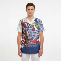 Filipino American History Month Scrub Top Philippines Agila USA Eagle Mix Flag