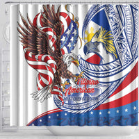 Filipino American History Month Shower Curtain Philippines Agila USA Eagle Mix Flag