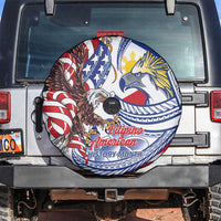 Filipino American History Month Spare Tire Cover Philippines Agila USA Eagle Mix Flag