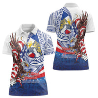 Filipino American History Month Women Polo Shirt Philippines Agila USA Eagle Mix Flag