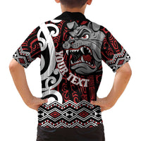 Personalised Aotearoa Bulldog Family Matching Puletasi and Hawaiian Shirt New Zealand Maori Taniko Art LT14 - Polynesian Pride